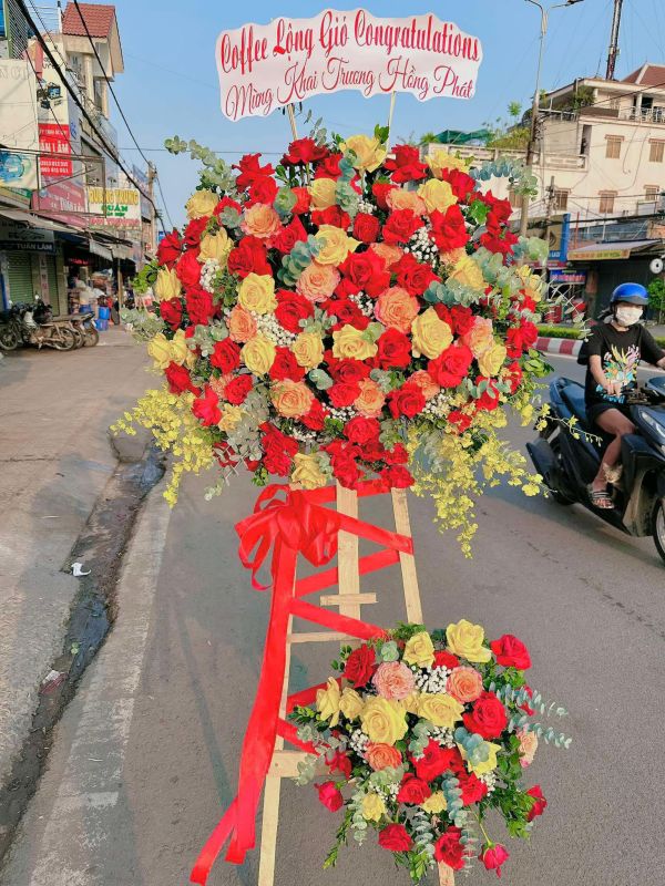 lẵng hoa khai trương