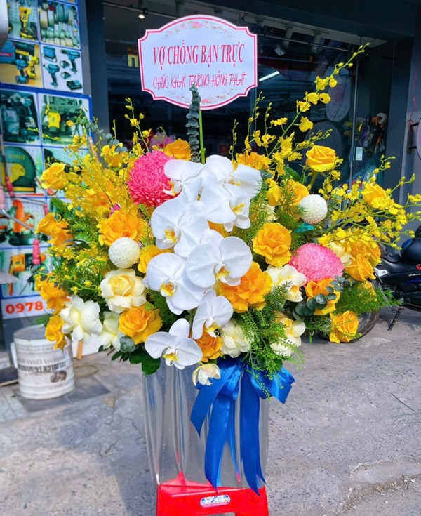 giỏ hoa khai trương