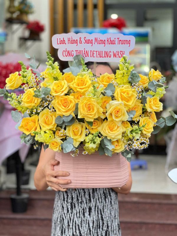 giỏ hoa khai trương