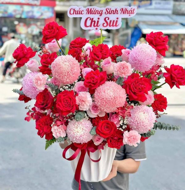 giỏ hoa sinh nhật