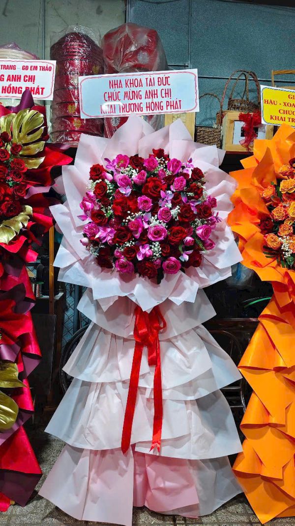 lẵng hoa chúc mừng