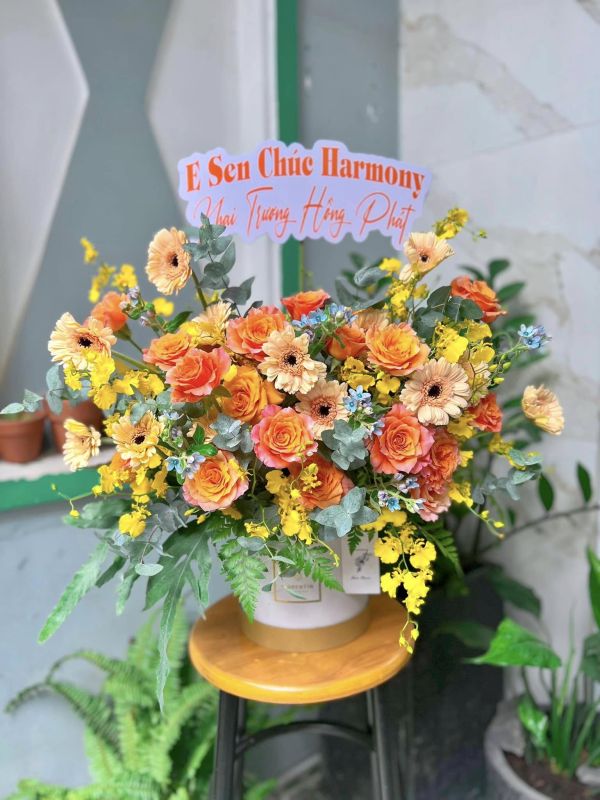 giỏ hoa khai trương