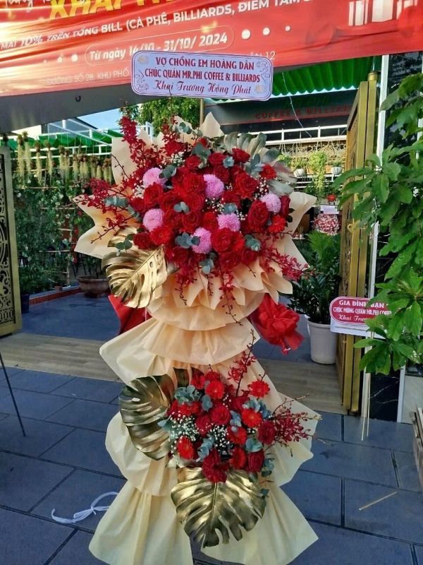 lẵng hoa khai trương
