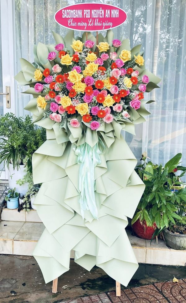 lẵng hoa khai trương