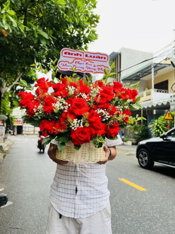 giỏ hoa khai trương