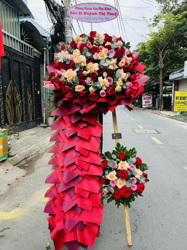 lẵng hoa chúc mừng