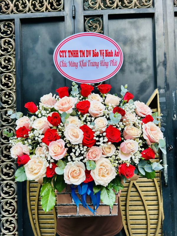 giỏ hoa khai trương