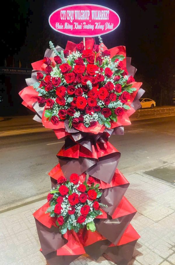 lẵng hoa chúc mừng