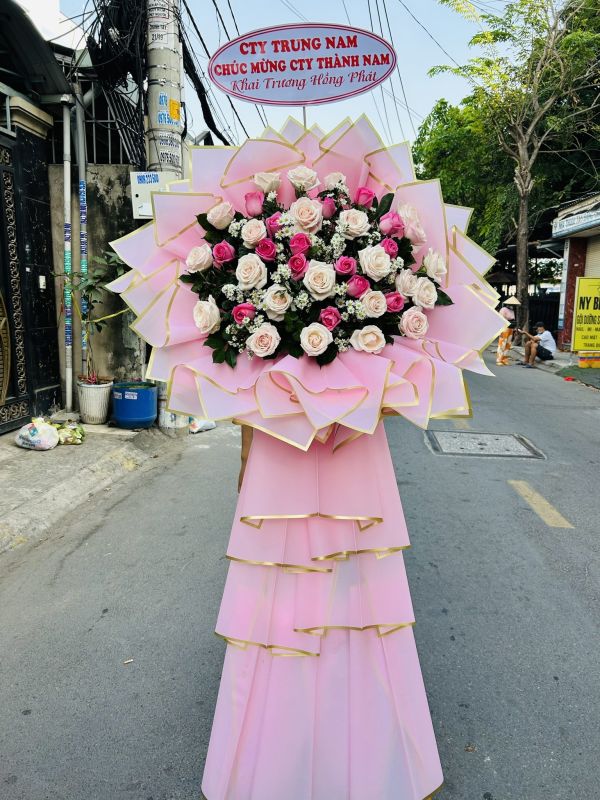 lẵng hoa chúc mừng