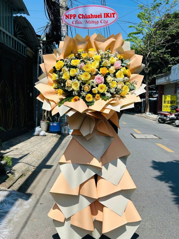 lẵng hoa chúc mừng