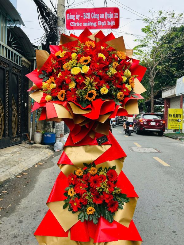 lẵng hoa khai trương