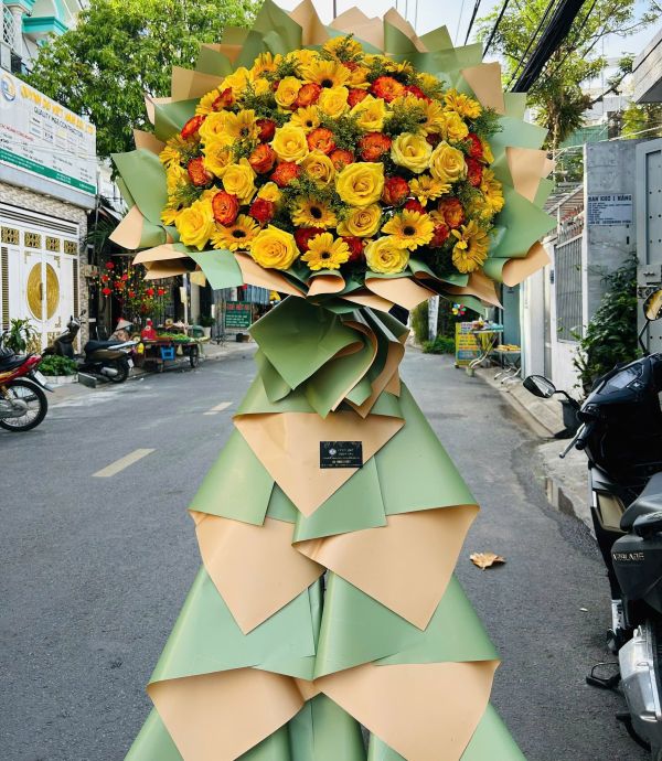 lẵng hoa chúc mừng