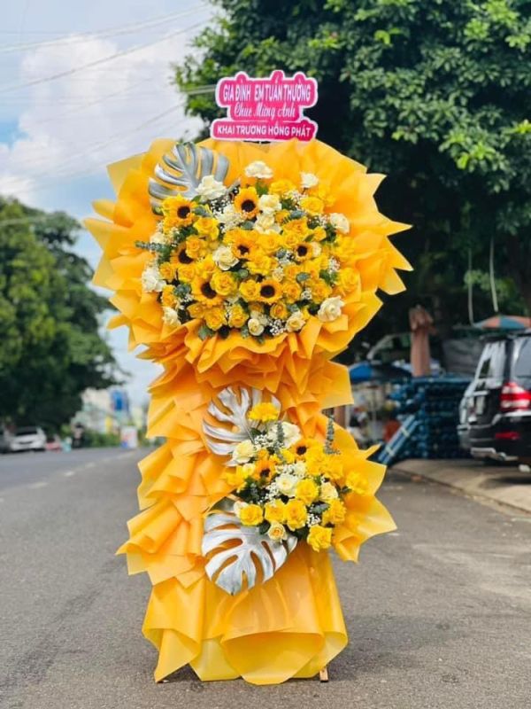 lẵng hoa khai trương