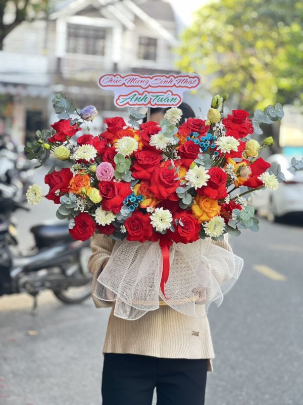 giỏ hoa sinh nhật