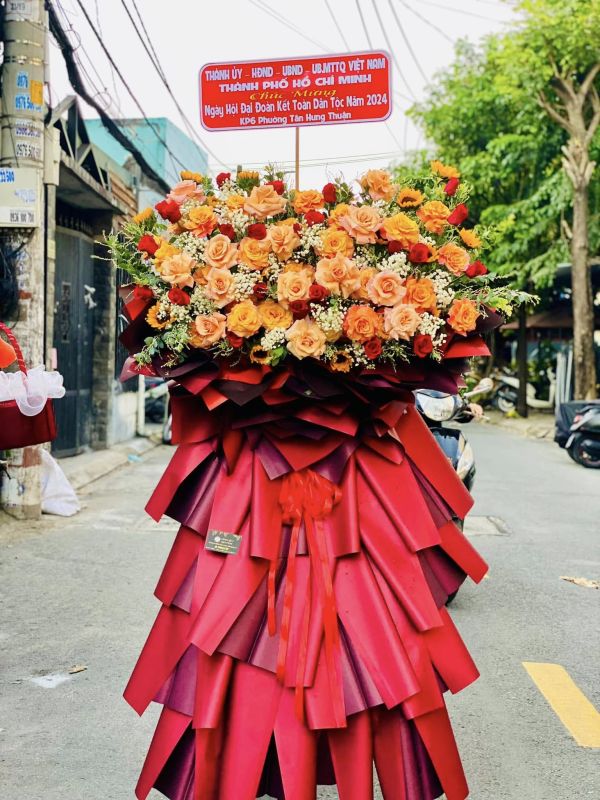 lẵng hoa chúc mừng