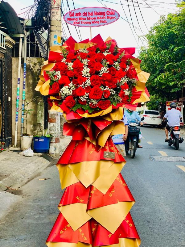 lẵng hoa chúc mừng