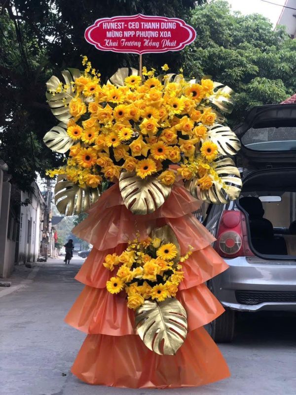 lẵng hoa chúc mừng 