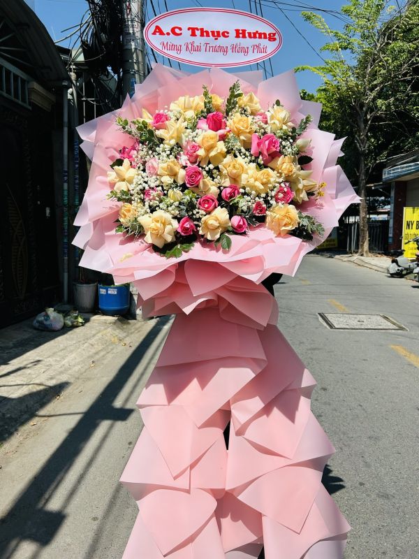 lẵng hoa chúc mừng