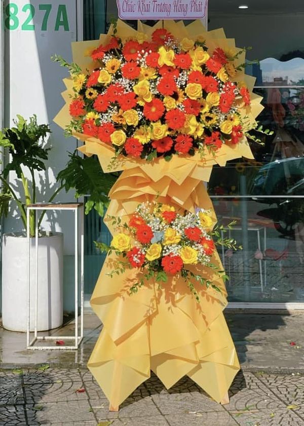 lẵng hoa chúc mừng