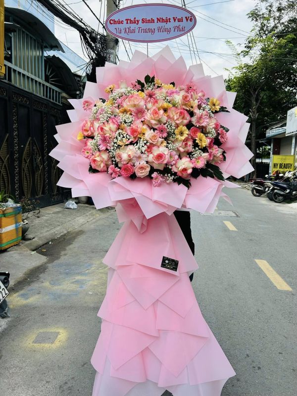 lẵng hoa chúc mừng