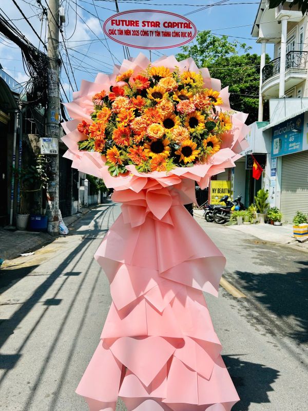 lẵng hoa chúc mừng