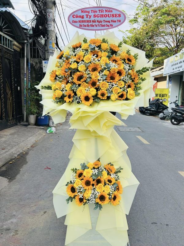lẵng hoa chúc mừng