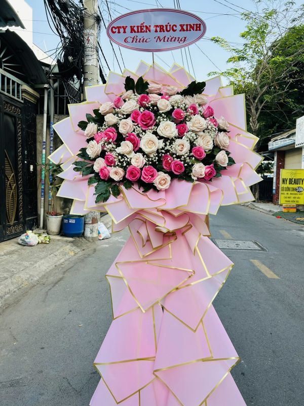 lẵng hoa chúc mừng