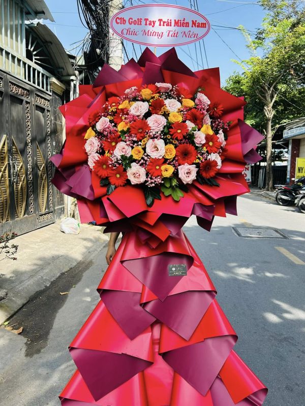 lẵng hoa chúc mừng