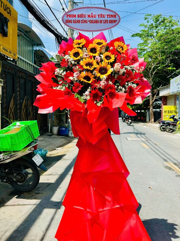 lẵng hoa chúc mừng