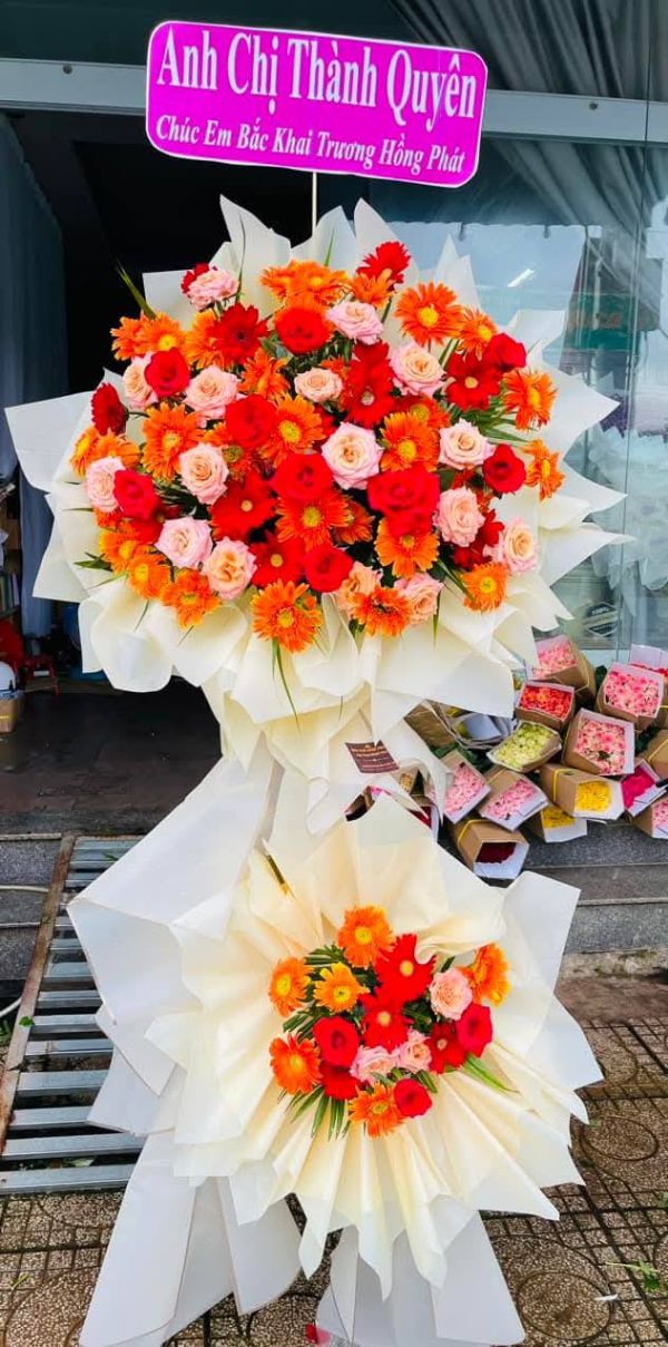 lẵng hoa chúc mừng