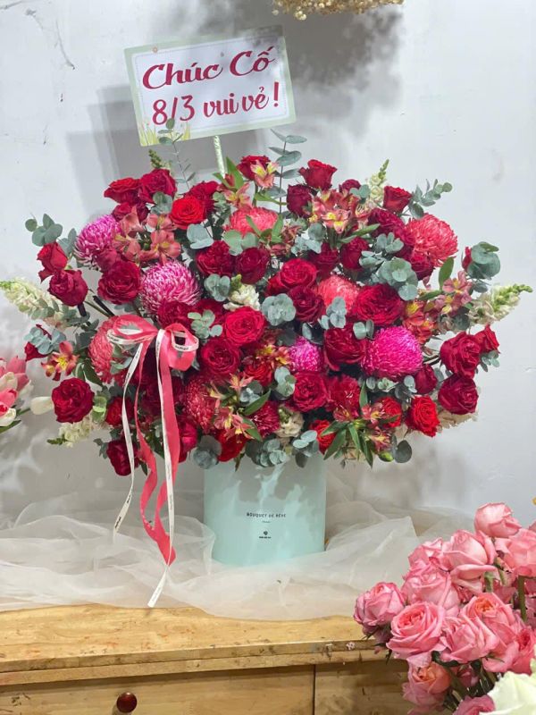 giỏ hoa chúc mừng 8/3