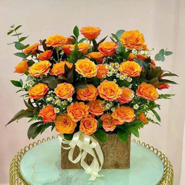 giỏ hoa chúc mừng