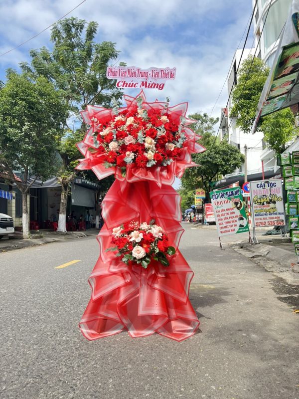 lẵng hoa chúc mừng