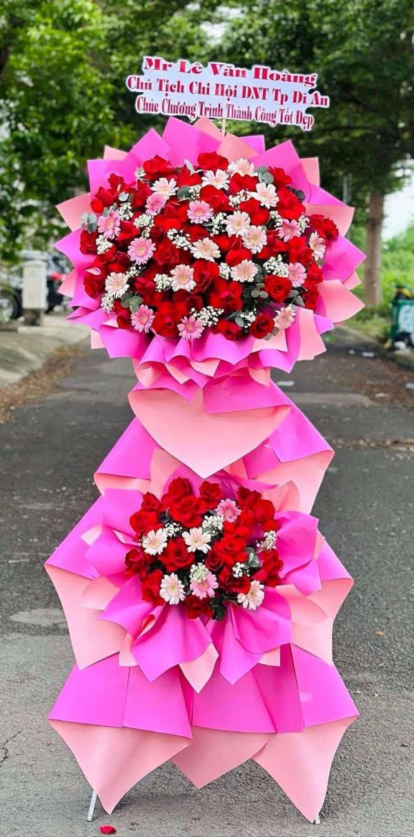 lẵng hoa chúc mừng