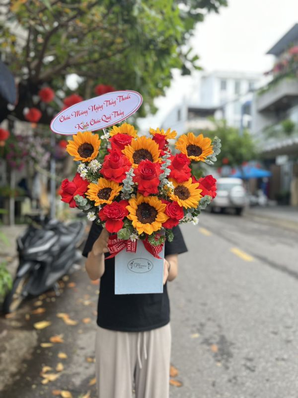bó hoa chúc mừng