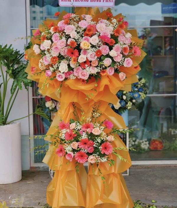 lẵng hoa khai trương