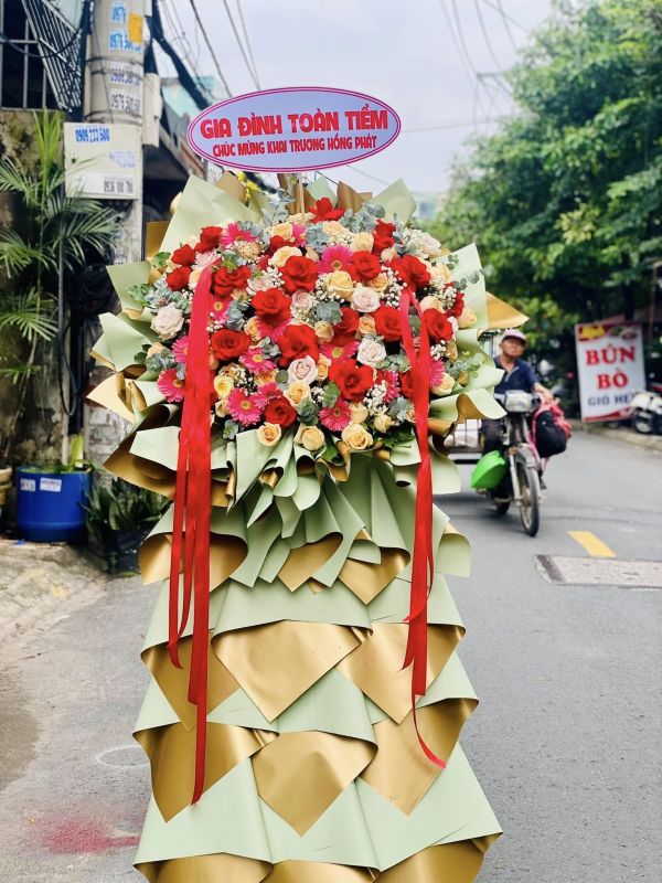 lẵng hoa khai trương