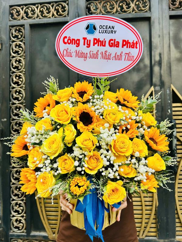 giỏ hoa khai trương