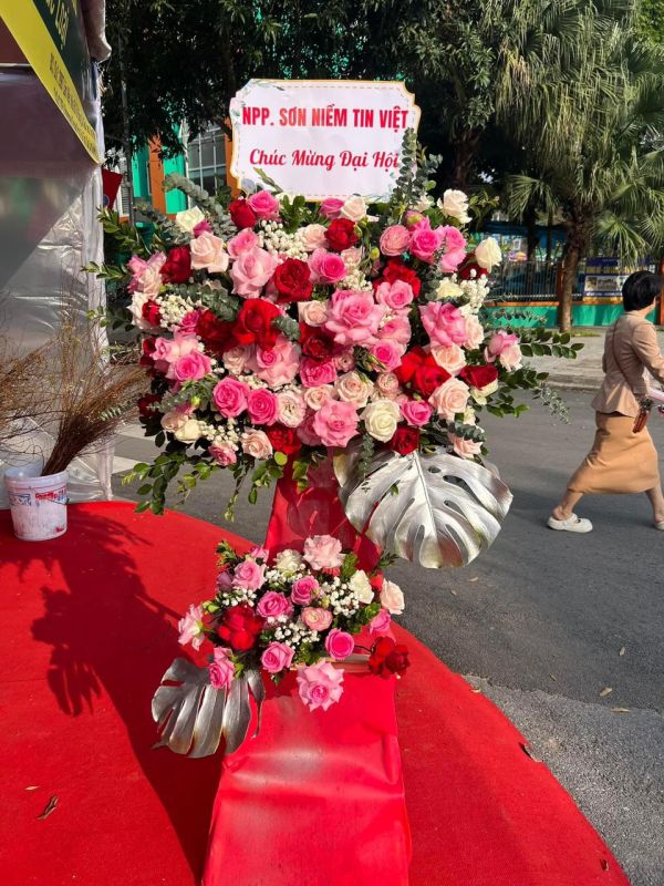 lẵng hoa khai trương