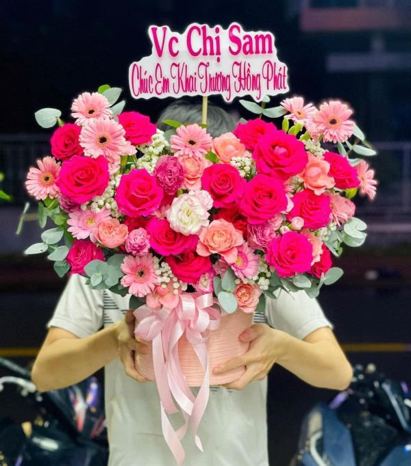 giỏ hoa khai trương đẹp