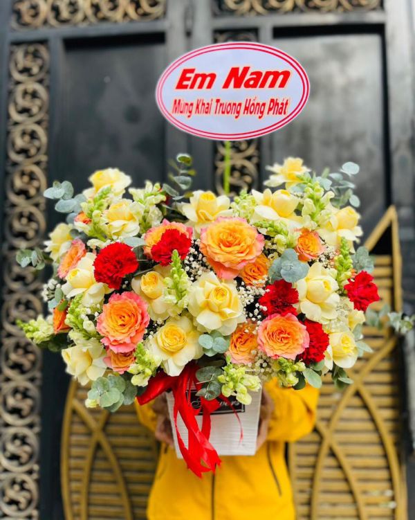 giỏ hoa khai trương