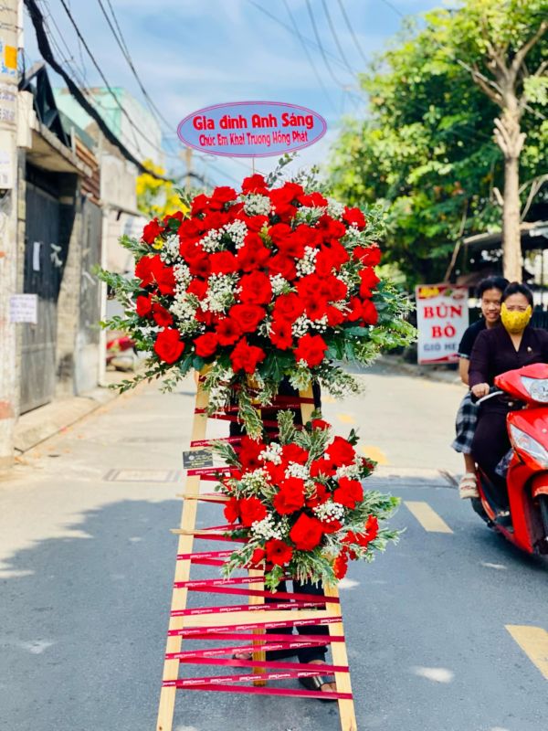 lẵng hoa khai trương