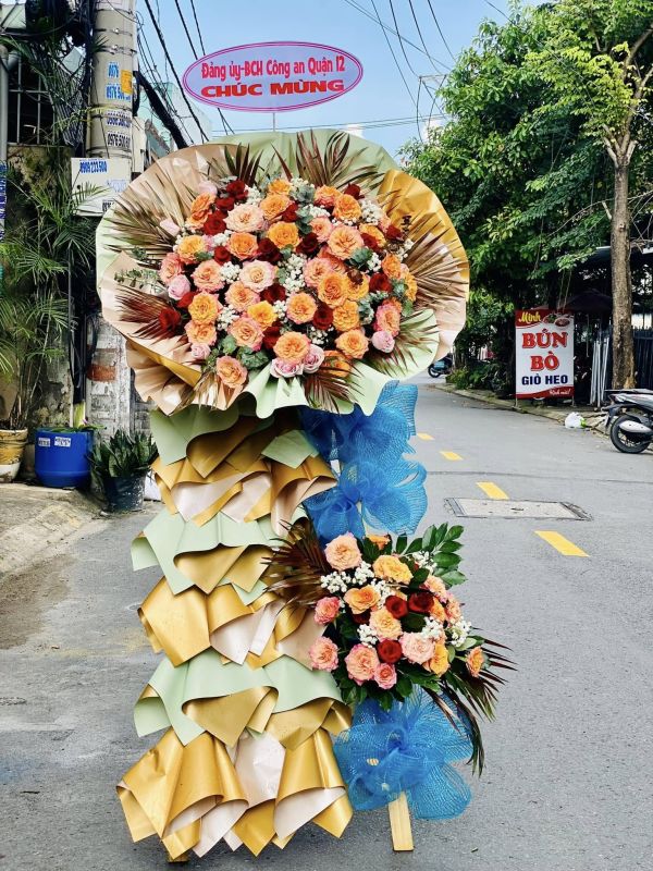 lẵng hoa khai trương
