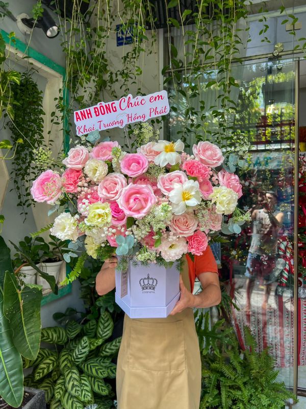 giỏ hoa khai trương