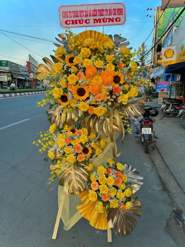 lẵng hoa khai trương 