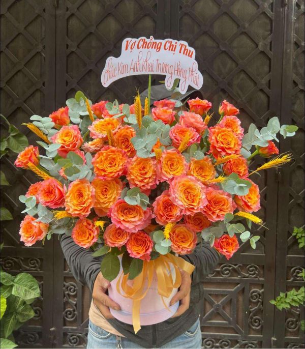 đặt hoa khai trương tại hóc môn