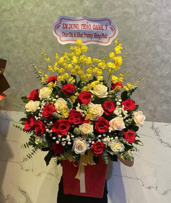 giỏ hoa khai trương