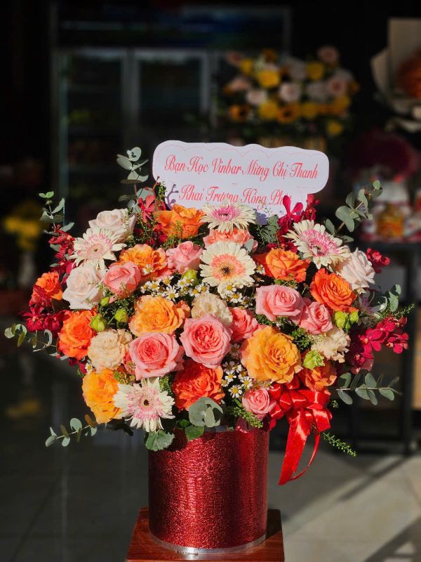 giỏ hoa khai trương