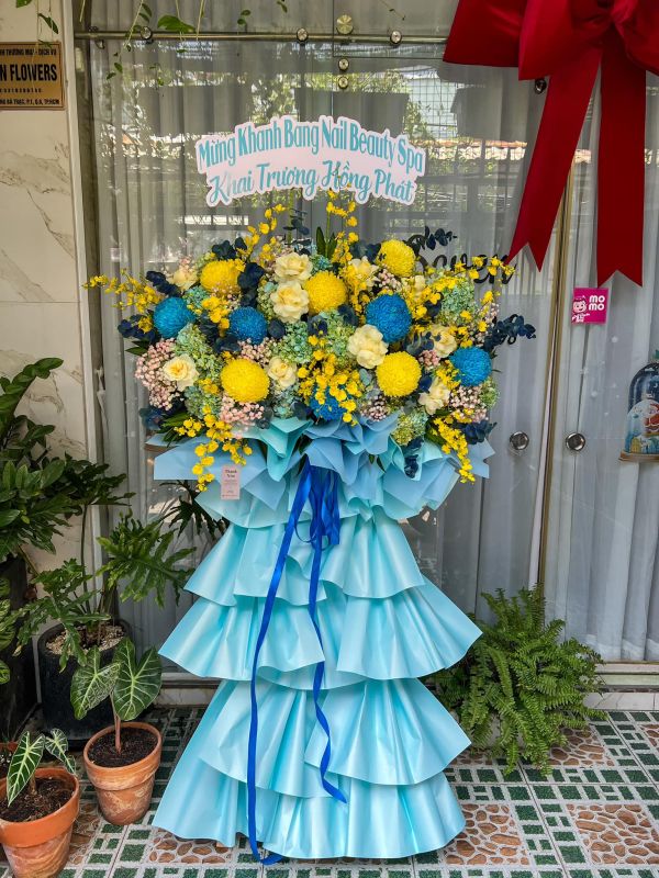 lẵng hoa khai trương