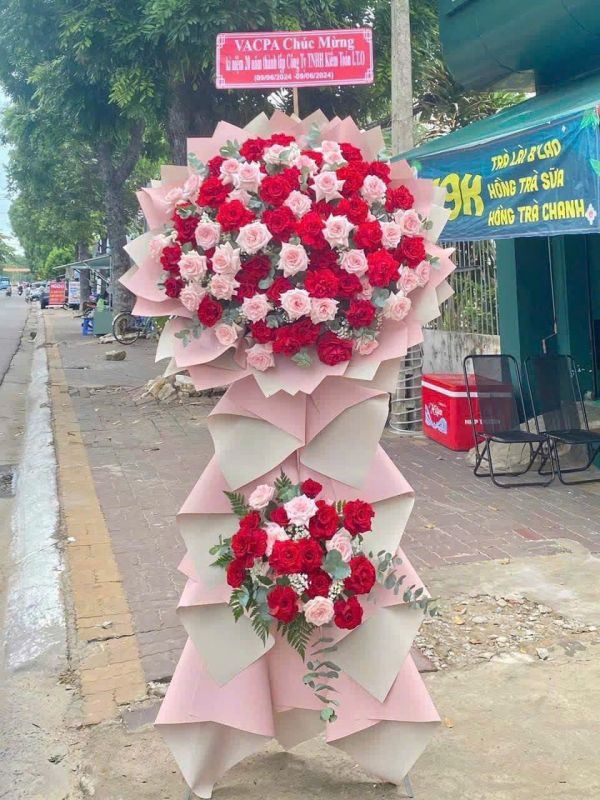 lẵng hoa khai trương